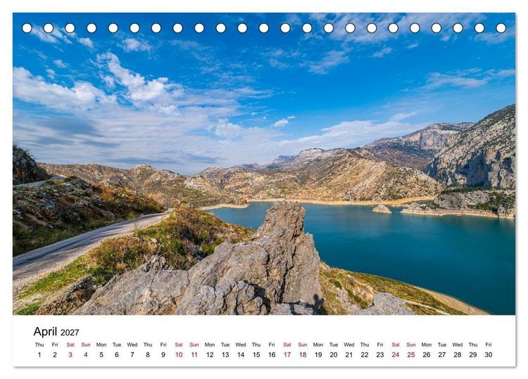Produktbild: TURKISH RIVIERA Ancient echoes and azure coasts (Desk Calendar 2027 DIN A5 landscape), CALVENDO 12 Month DeskCalendar