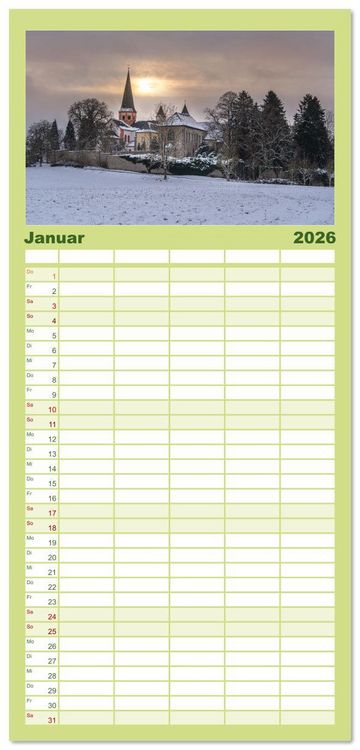 Produktbild: Familienplaner 2026 - Heimat Entdecken - Eifel mit 5 Spalten (Wandkalender, 21 x 45 cm) CALVENDO
