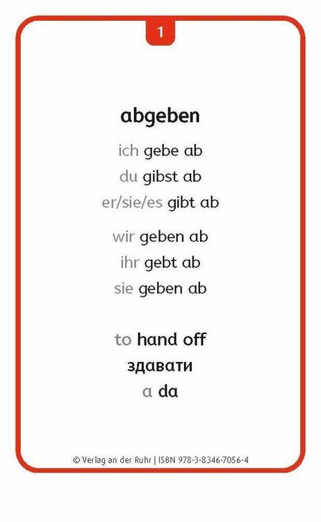 Produktbild: Verben: Set 2 - Deutsch, Englisch, Ukrainisch und Rum&auml;nisch