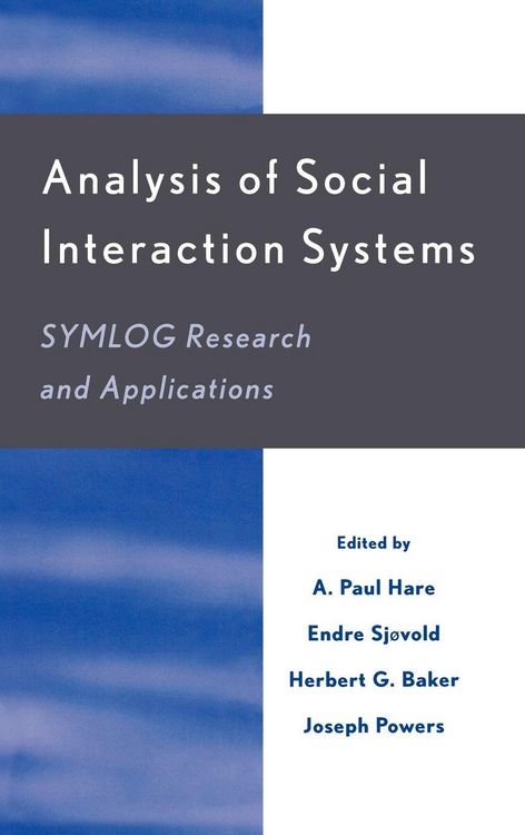 Produktbild: Analysis of Social Interaction Systems