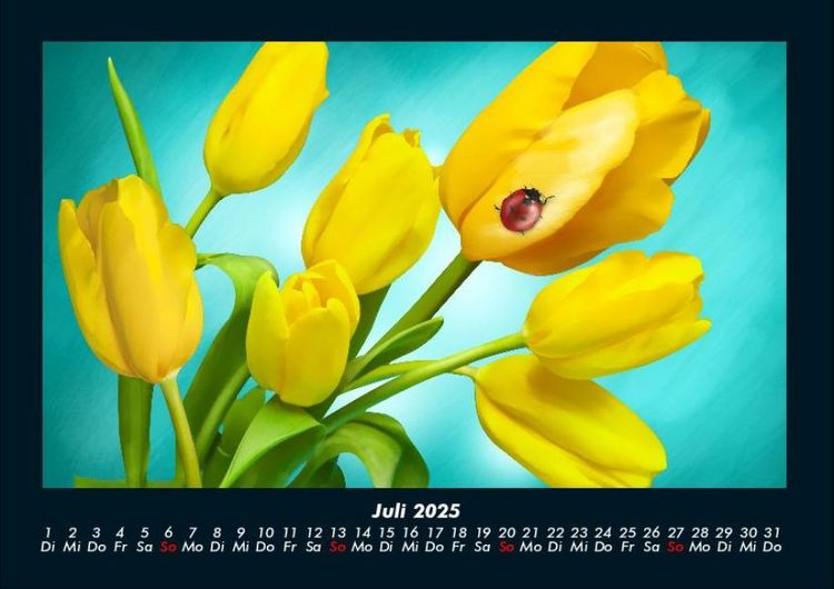 Produktbild: Blumenkalender 2025 Fotokalender DIN A4