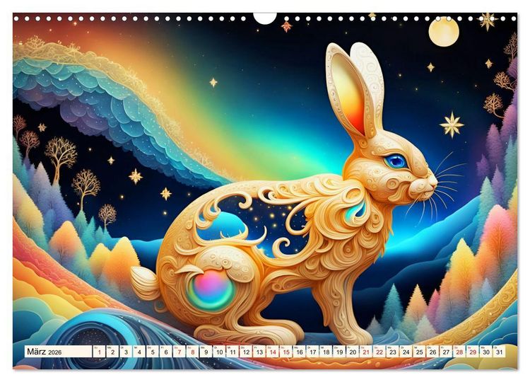 Produktbild: Tiere aus Regenbogenfarben (Wandkalender 2026 DIN A3 quer), CALVENDO Monatskalender