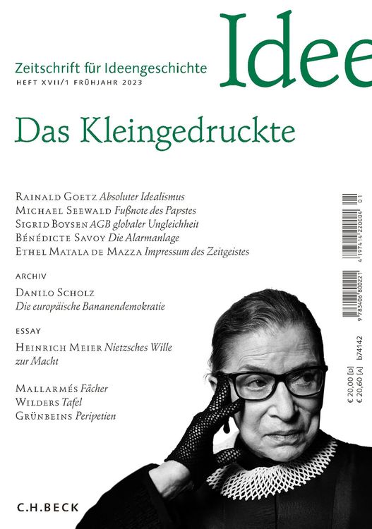 Produktbild: Zeitschrift f&uuml;r Ideengeschichte Heft XVII/1 Fr&uuml;hjahr 2023