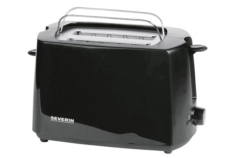 Produktbild: Severin AT2287 Toaster mit eingebautem Br&ouml;tchenaufsatz Schwarz