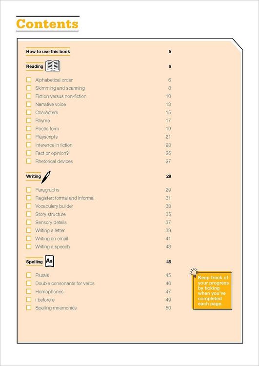 Produktbild: KS3 Year 7 English Targeted Practice Workbook with answers.