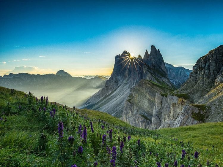 Produktbild: CALVENDO Puzzle Sonnenaufgang am Seceda, St. Ulrich | 1000 Teile Lege-Gr&ouml;&szlig;e 64x48cm Foto-Puzzle f&uuml;r gl&uuml;ckliche Stunden