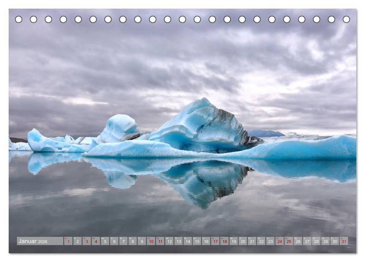 Produktbild: Im Bann des Nordens - Island (Tischkalender 2026 DIN A5 quer), CALVENDO Monatskalender