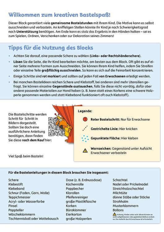 Produktbild: Lass uns basteln &ndash; Bastelbuch ab 4 Jahre &ndash; Wilde Tiere