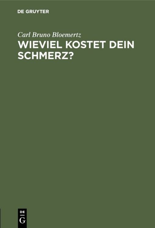 Produktbild: Wieviel kostet dein Schmerz?