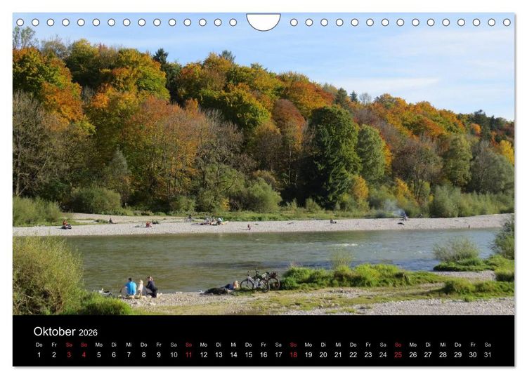 Produktbild: Die Isar - Von Scharnitz bis M&uuml;nchen (Wandkalender 2026 DIN A4 quer), CALVENDO Monatskalender