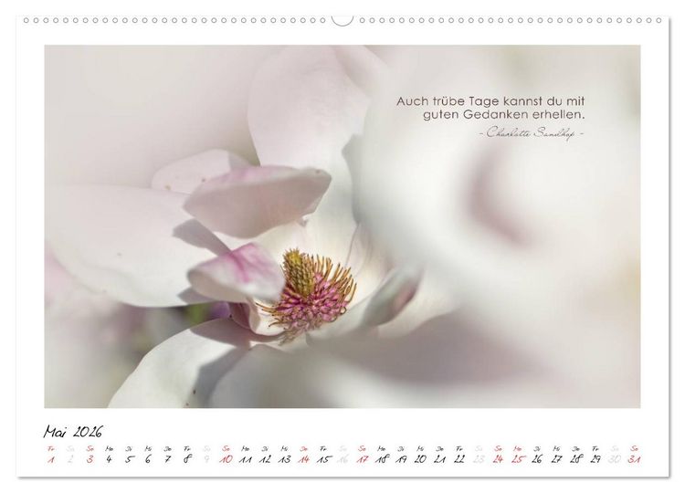 Produktbild: Mit guten Gedanken durch das Jahr (hochwertiger Premium Wandkalender 2026 DIN A2 quer), Kunstdruck in Hochglanz
