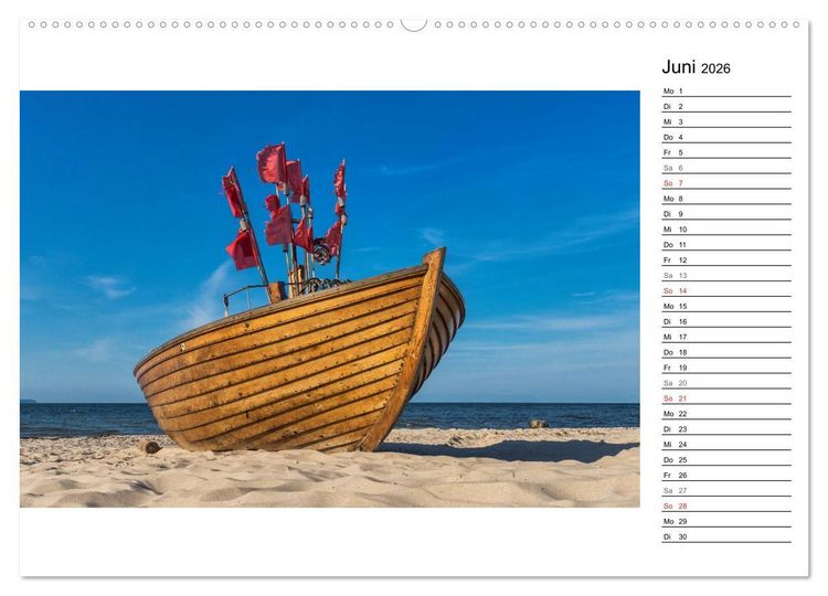 Produktbild: Ostseebad Binz &ndash; Zeit f&uuml;r Erholung (hochwertiger Premium Wandkalender 2026 DIN A2 quer), Kunstdruck in Hochglanz