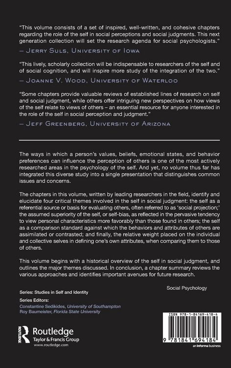 Produktbild: The Self in Social Judgment