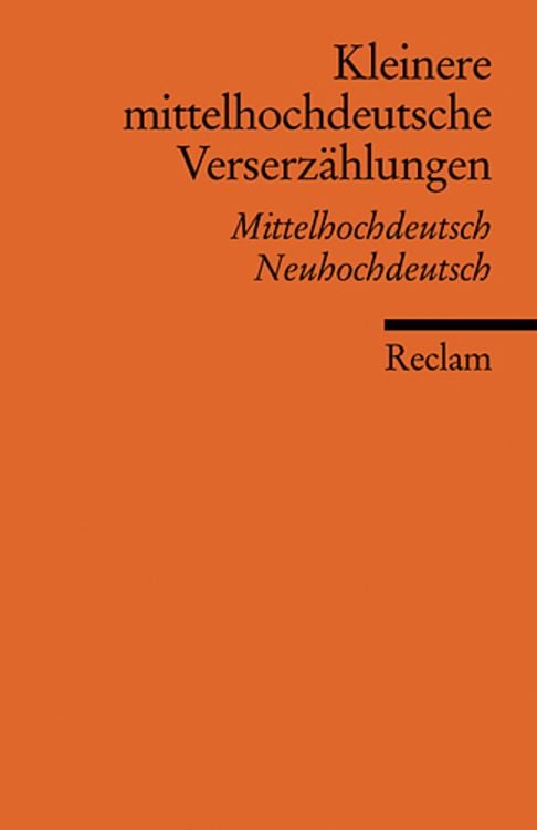 Bild vom Artikel Kleinere mittelhochdeutsche Verserzählungen vom Autor Jürgen Schulz-Grobert