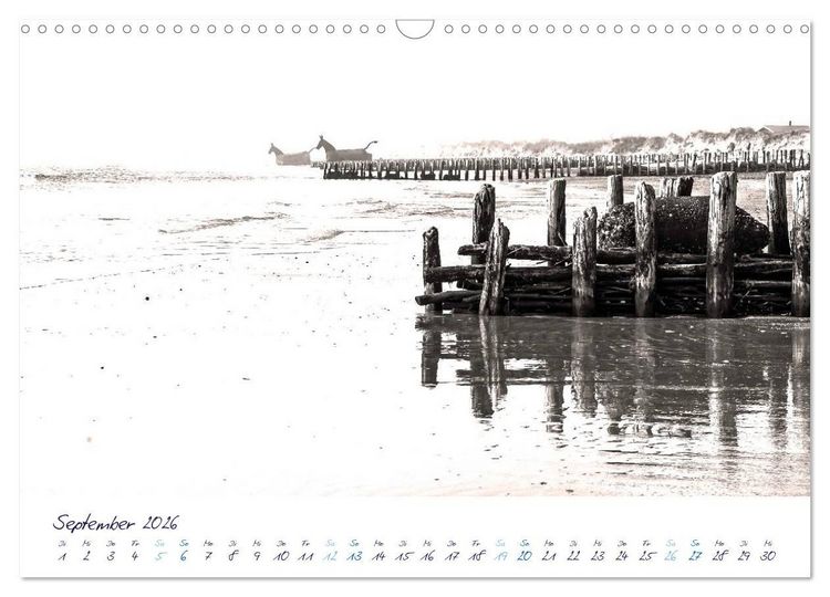 Produktbild: Meeresbilder - Nordsee-Impressionen (Wandkalender 2026 DIN A3 quer), CALVENDO Monatskalender