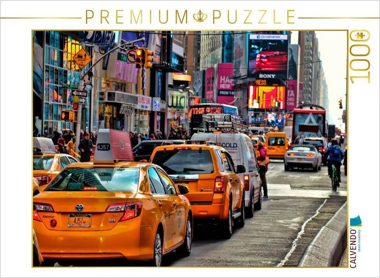 Produktbild: CALVENDO Puzzle Ein Motiv aus dem Kalender New York - nur im Taxi | 1000 Teile Lege-Gr&ouml;&szlig;e 64x48cm Foto-Puzzle f&uuml;r gl&uuml;ckliche Stunden