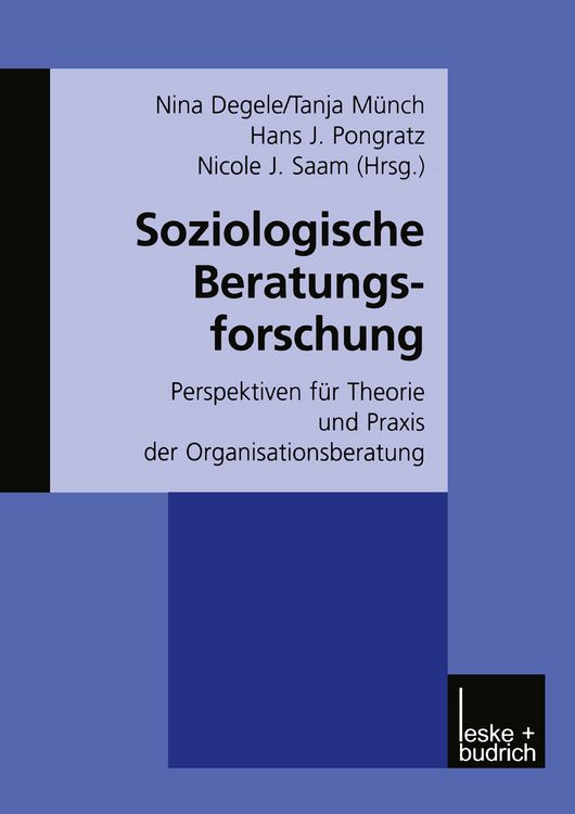 Produktbild: Soziologische Beratungsforschung