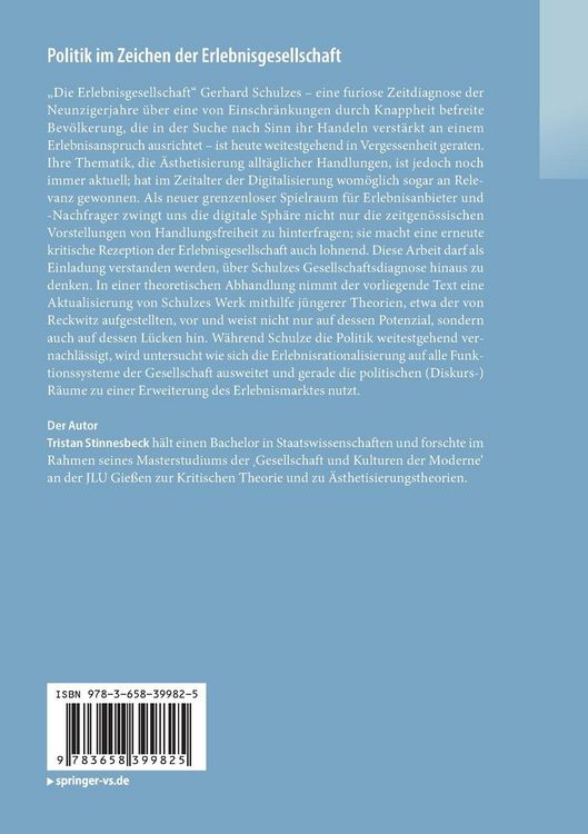 Produktbild: Politik im Zeichen der Erlebnisgesellschaft