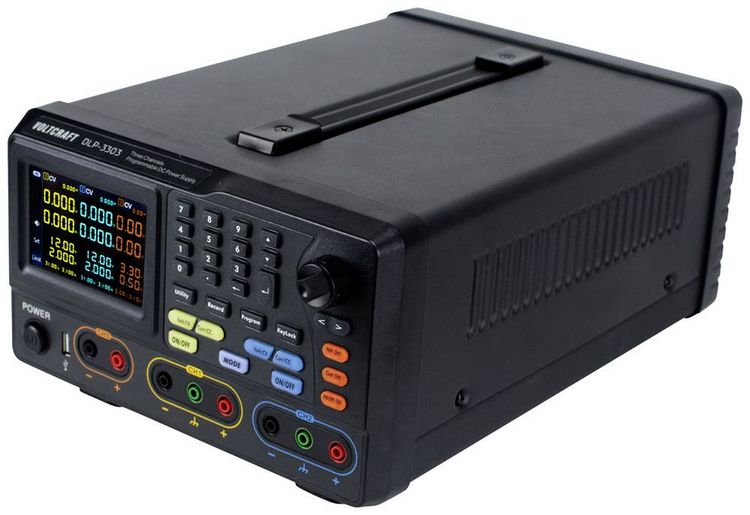 Produktbild: VOLTCRAFT DLP-3303 Labornetzger&auml;t, einstellbar 0 - 30 V 0 - 3 A 198 W RS-232, USB, LAN Slave-Funktion Anzahl Ausg&auml;nge 3 x