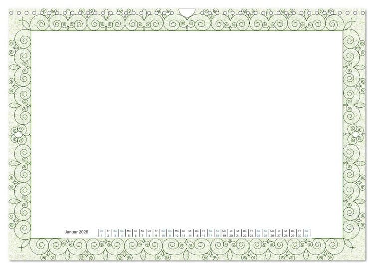 Produktbild: Bastelkalender Nostalgie-Rahmen 2026 (Wandkalender 2026 DIN A3 quer), CALVENDO Monatskalender