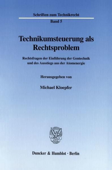 Produktbild: Technikumsteuerung als Rechtsproblem