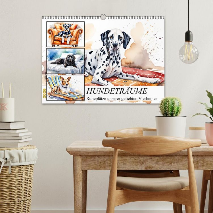 Produktbild: Hundetr&auml;ume (Wandkalender 2026 DIN A3 quer), CALVENDO Monatskalender