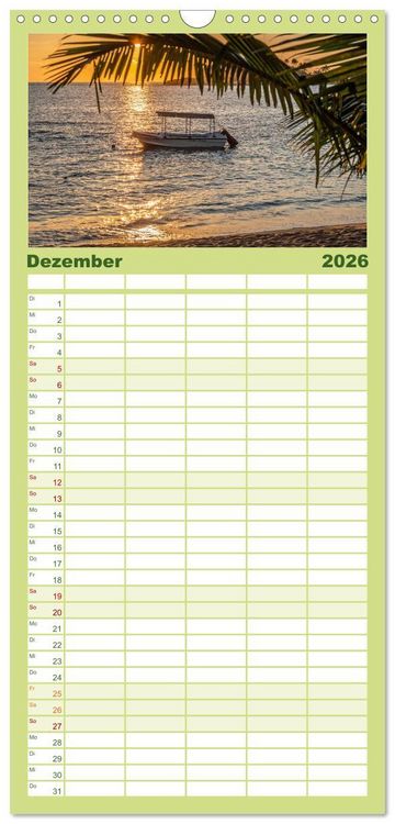 Produktbild: Familienplaner 2026 - Sri Lanka - landschaftliche Vielfalt mit 5 Spalten (Wandkalender, 21 x 45 cm) CALVENDO