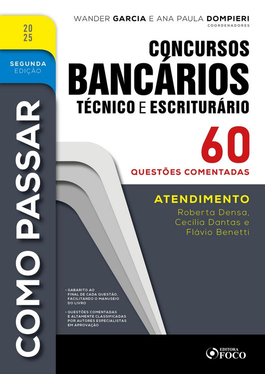 Produktbild: Como Passar em Concursos Banc&aacute;rios - T&eacute;cnico e Escritur&aacute;rio - 2&ordf; Ed - 2025