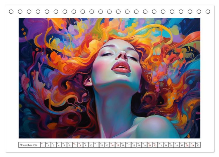 Produktbild: Popart Prinzessin (Tischkalender 2026 DIN A5 quer), CALVENDO Monatskalender