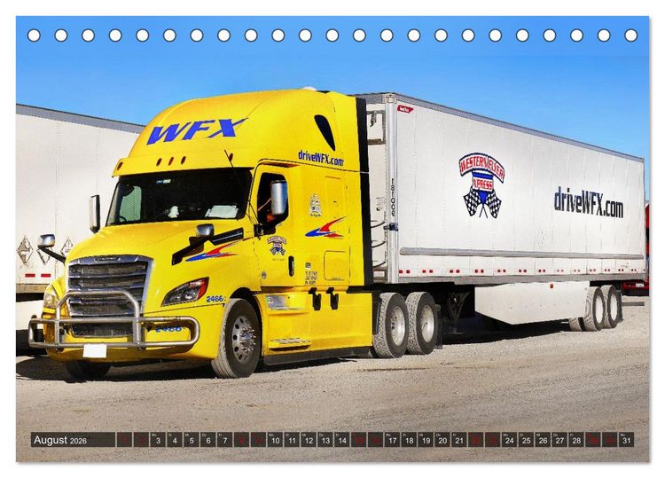 Produktbild: Amerikanische Lastwagen - Trucks (Tischkalender 2026 DIN A5 quer), CALVENDO Monatskalender