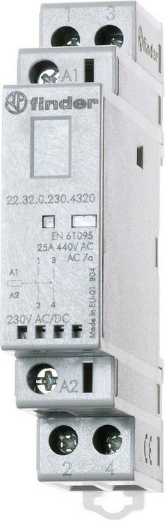 Produktbild: Finder 22.32.0.230.4520 Sch&uuml;tz 1 Schlie&szlig;er, 1 &Ouml;ffner 230 V/DC, 230 V/AC 25A 1St.