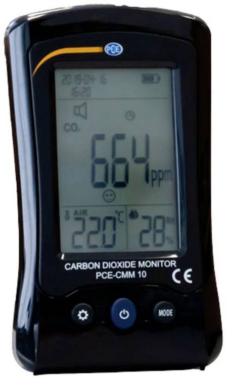 Produktbild: PCE Instruments Kohlendioxid-Messger&auml;t PCE-CMM 10 Temperatur, Luftfeuchtigkeit, CO2