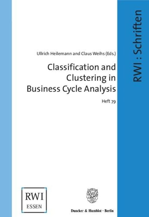 Produktbild: Classification and Clustering in Business Cycle Analysis.
