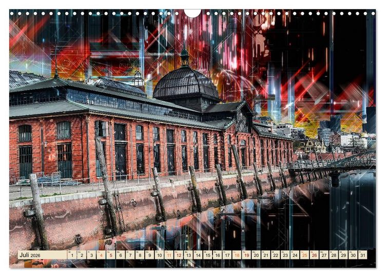 Produktbild: Hamburg abstrakt (Wandkalender 2026 DIN A3 quer), CALVENDO Monatskalender