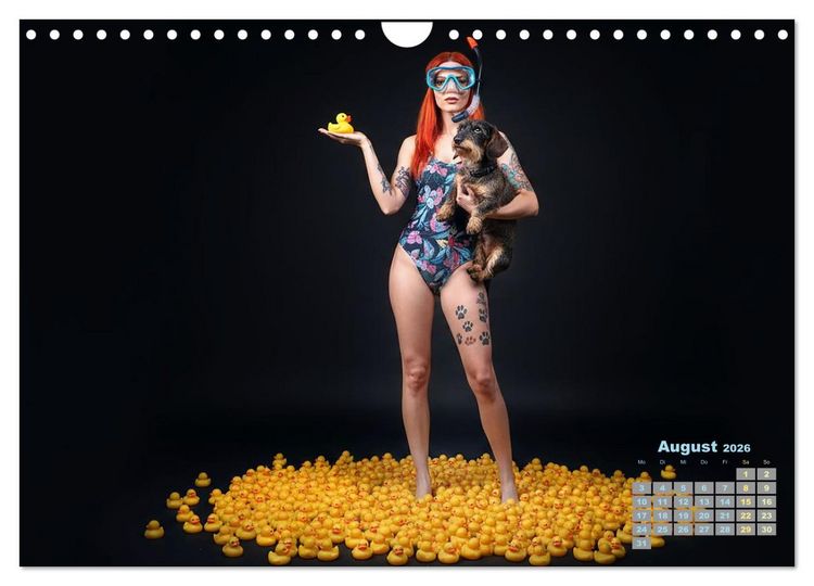 Produktbild: Starke M&auml;dels - Rauhaardackel (Wandkalender 2026 DIN A4 quer), CALVENDO Monatskalender