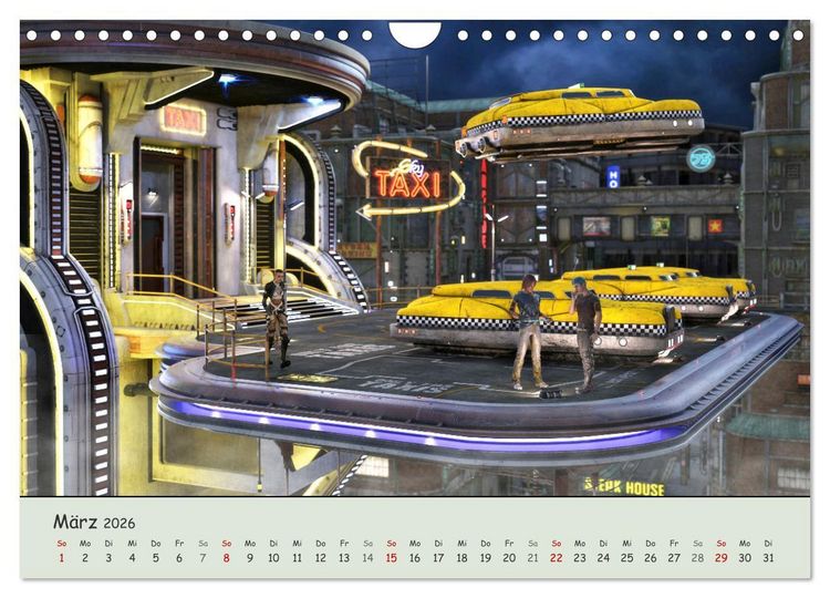 Produktbild: Science Fiction Cyberpunk (Wandkalender 2026 DIN A4 quer), CALVENDO Monatskalender