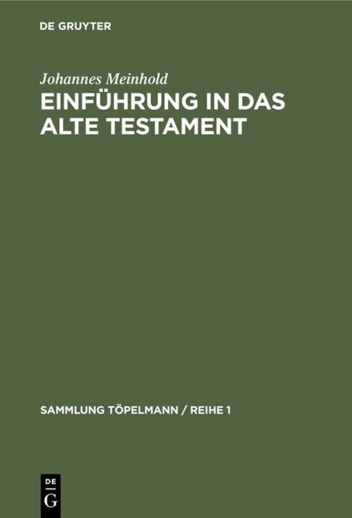 Produktbild: Einf&uuml;hrung in das Alte Testament