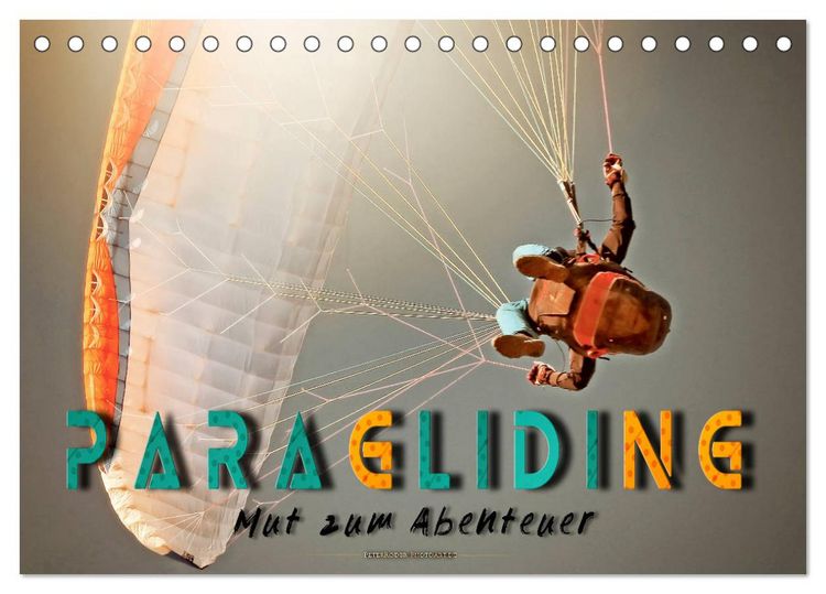 Produktbild: Paragliding - Mut zum Abenteuer (Tischkalender 2026 DIN A5 quer), CALVENDO Monatskalender