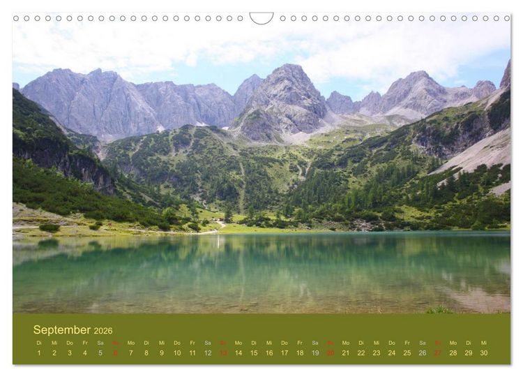 Produktbild: Bergseen - Juwelen der Berge (Wandkalender 2026 DIN A3 quer), CALVENDO Monatskalender
