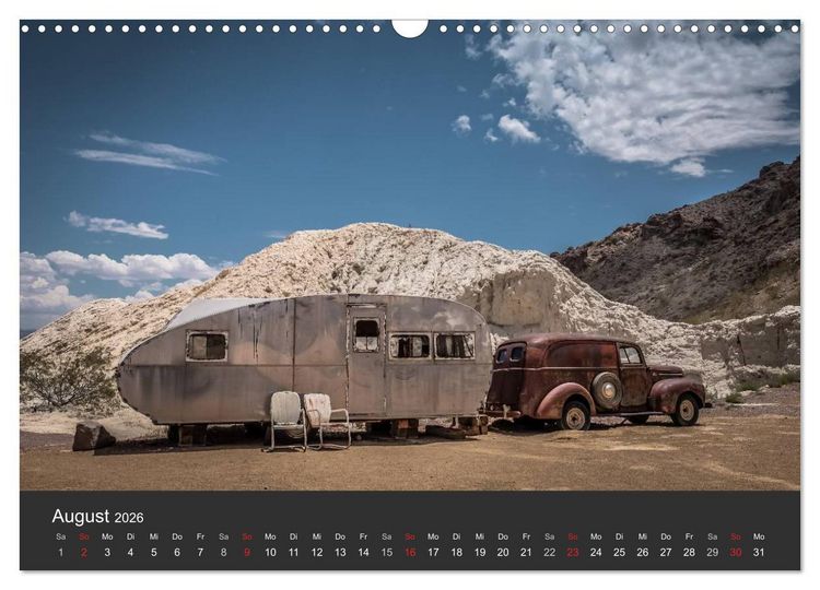 Produktbild: Vergessene Zeitzeugen entlang der Route 66 (Wandkalender 2026 DIN A3 quer), CALVENDO Monatskalender