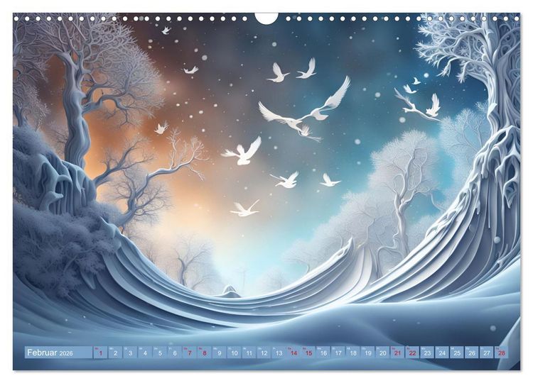 Produktbild: Vier Jahreszeiten Fraktale (Wandkalender 2026 DIN A3 quer), CALVENDO Monatskalender