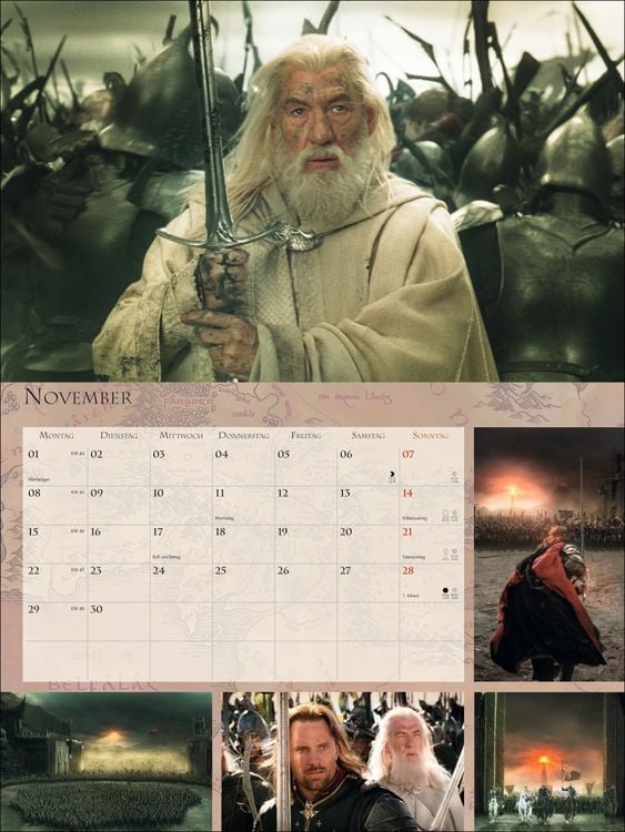 Produktbild: Der Herr der Ringe Broschur XL Kalender 2027