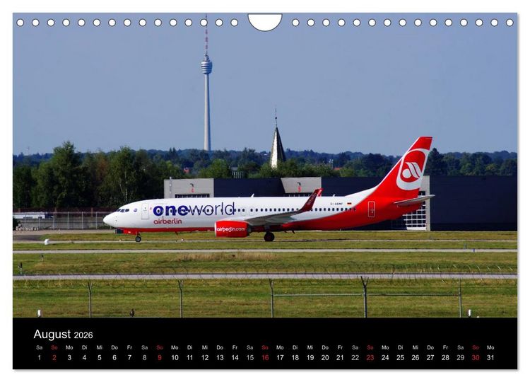 Produktbild: Giganten der L&uuml;fte am Airport Stuttgart (Wandkalender 2026 DIN A4 quer), CALVENDO Monatskalender