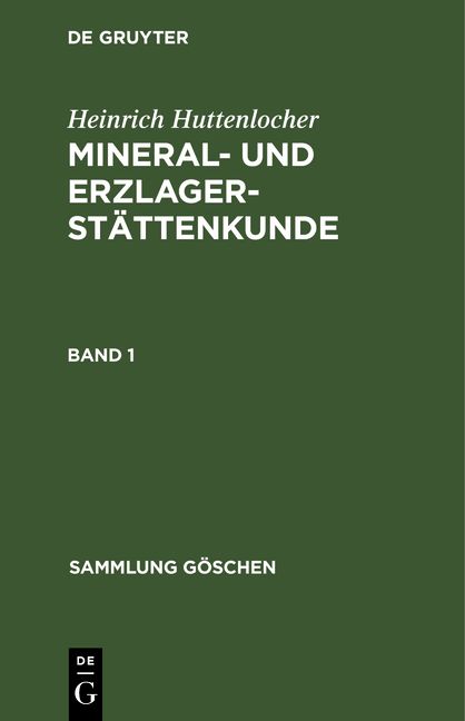 Produktbild: Mineral- und Erzlagerst&auml;ttenkunde. Band 1