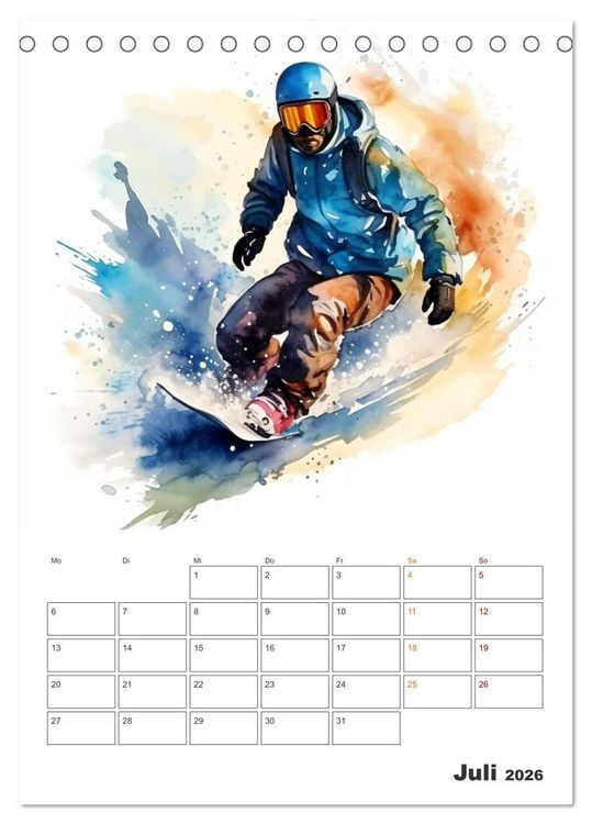 Produktbild: Aktivit&auml;ten im Sport (Tischkalender 2026 DIN A5 hoch), CALVENDO Monatskalender