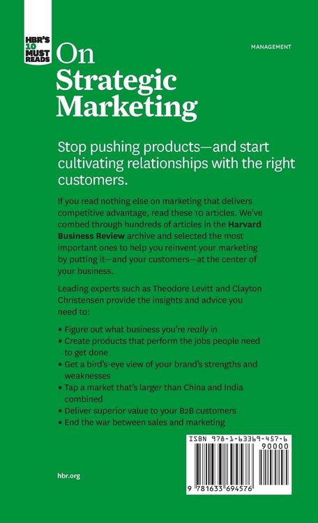 Produktbild: HBR's 10 Must Reads on Strategic Marketing (with featured article "Marketing Myopia," by Theodore Levitt)