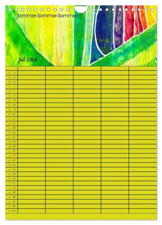 Produktbild: Gl&uuml;ckstage (Wandkalender 2026 DIN A4 hoch), CALVENDO Monatskalender