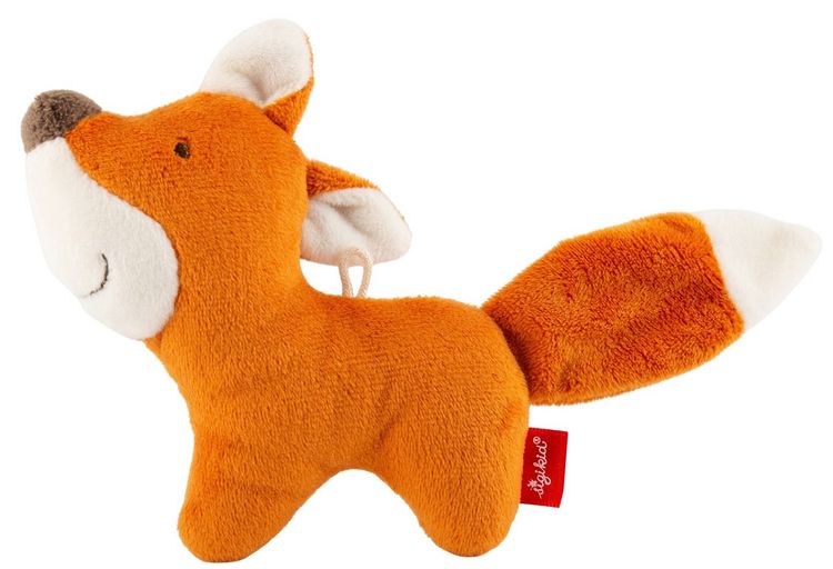 Produktbild: Sigikid 43435 - Greifling Rassel Fuchs, Red Stars, Pl&uuml;sch, ca. 12 cm