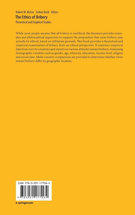 Produktbild: The Ethics of Bribery