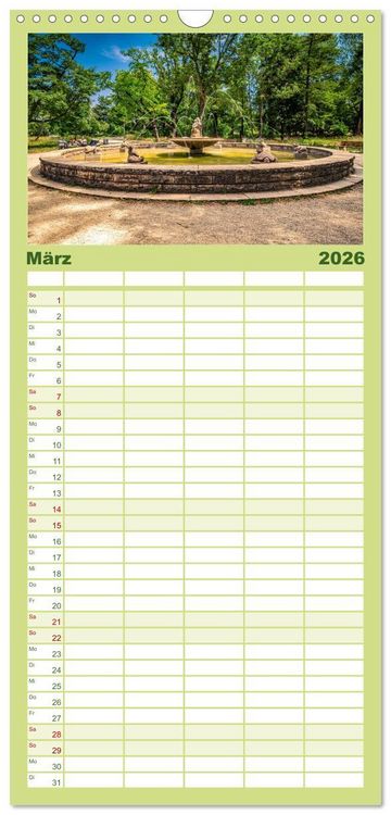 Produktbild: Familienplaner 2026 - Jena in Bildern mit 5 Spalten (Wandkalender, 21 x 45 cm) CALVENDO